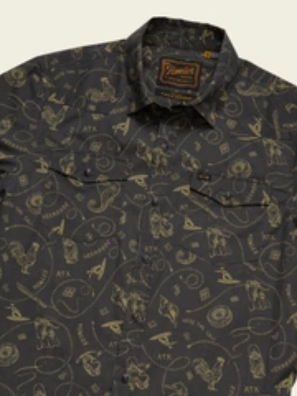NWT Howler Bros H Bar B Snapshirt - Sea Rodeo : Antique Black (L)